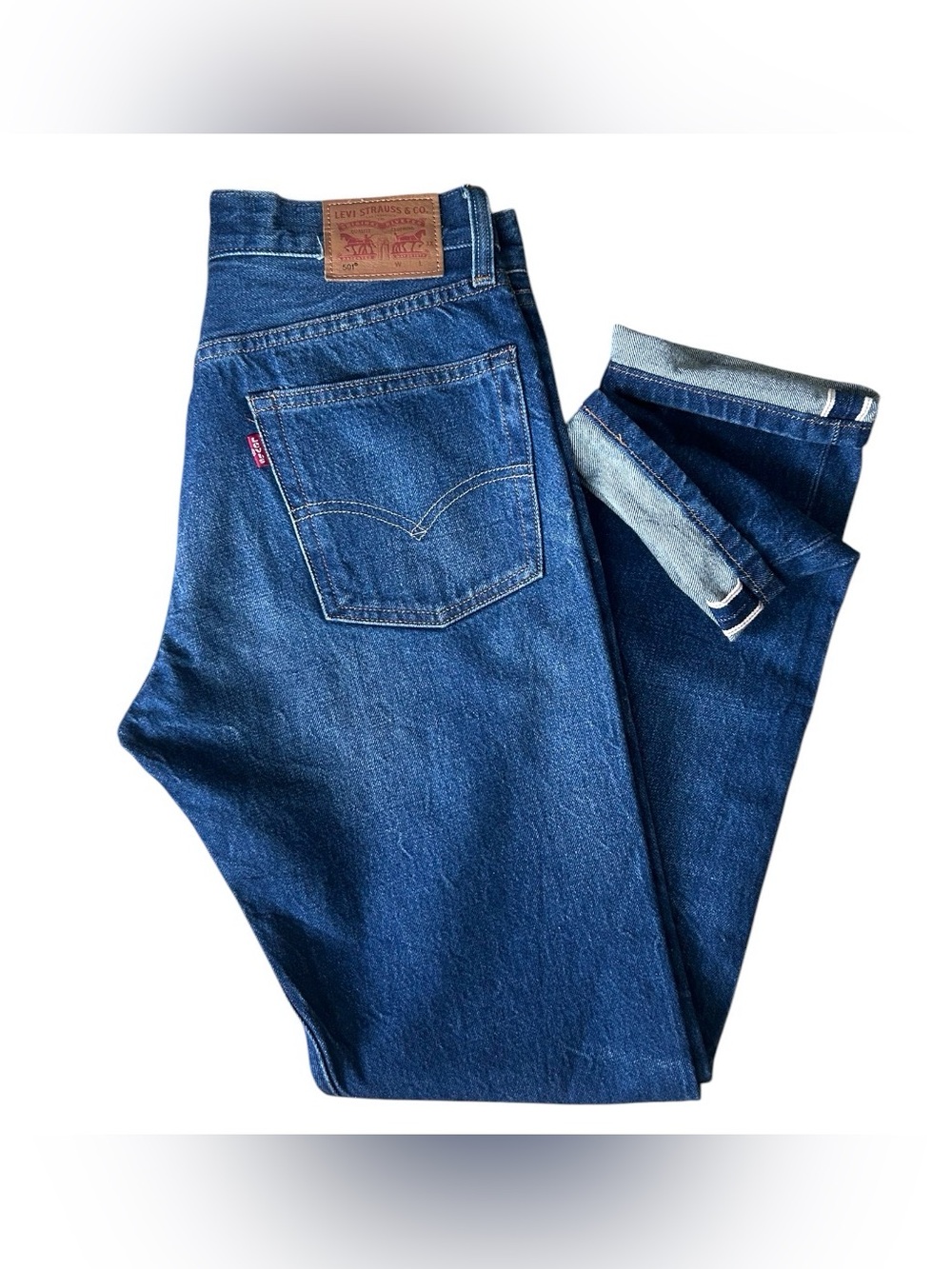 Levis 501 White Oak Code Denim Selvedge Women’s 26x32. NWOT